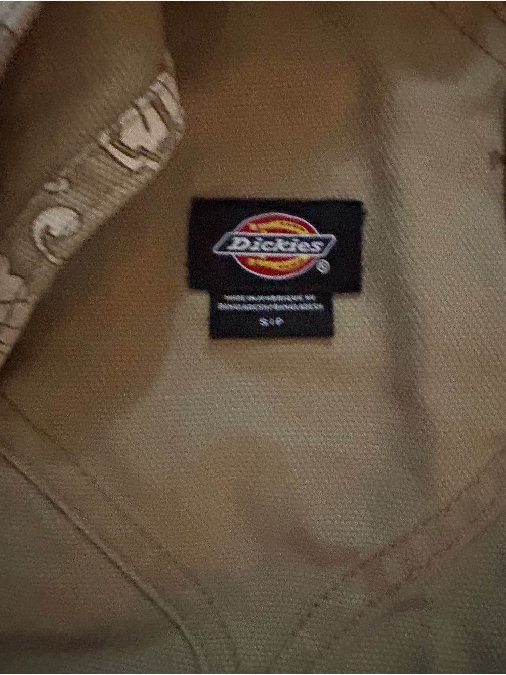 Dickies Taupe Floral Print Overalls Jumpsuit - Picture 4 of 5